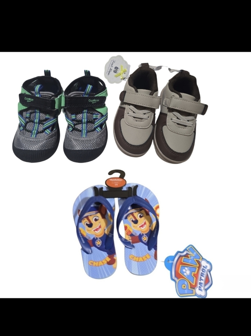 Bundle Lot New Toddler Boys Sneakers/sandals/flip Flops Size 6/7